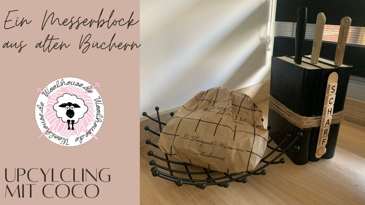 Einen Messerblock aus alten Büchern basteln // Upcycling mit COCO