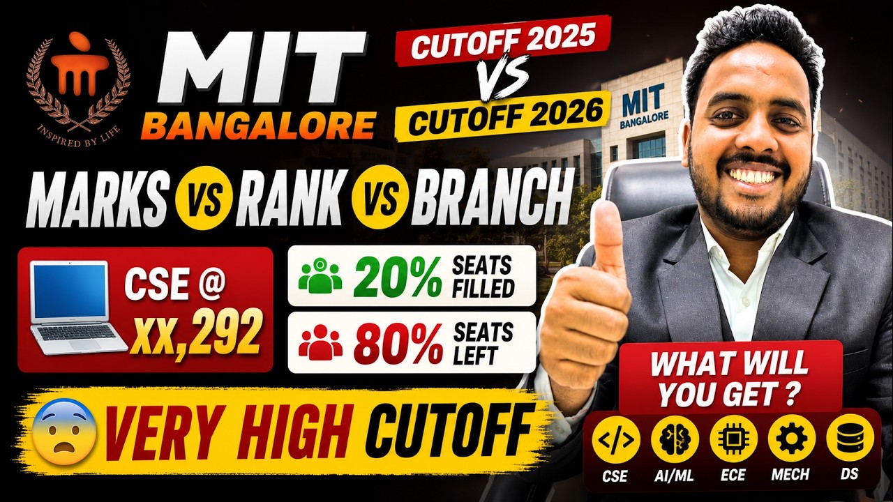 MIT Bangalore Rank vs Branch 2026 🔥 | MIT Manipal Cutoff 2026 | Manipal Counselling 2026 |MET Result