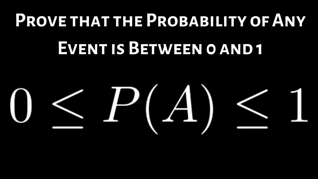 Prove that the Probability of Any Event is Between 0 and 1