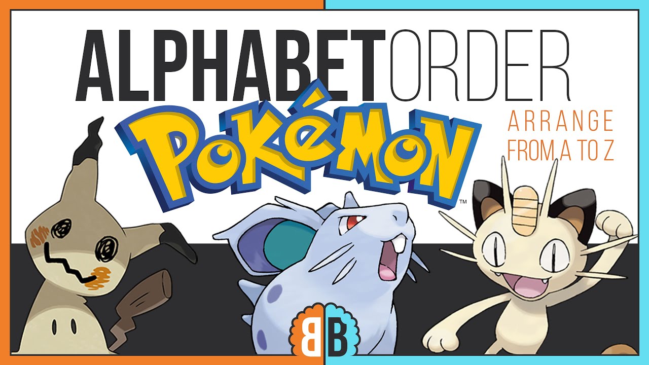 Arrange The POKEMON From A to Z | ALPHABET ORDER | Pokémon Quiz