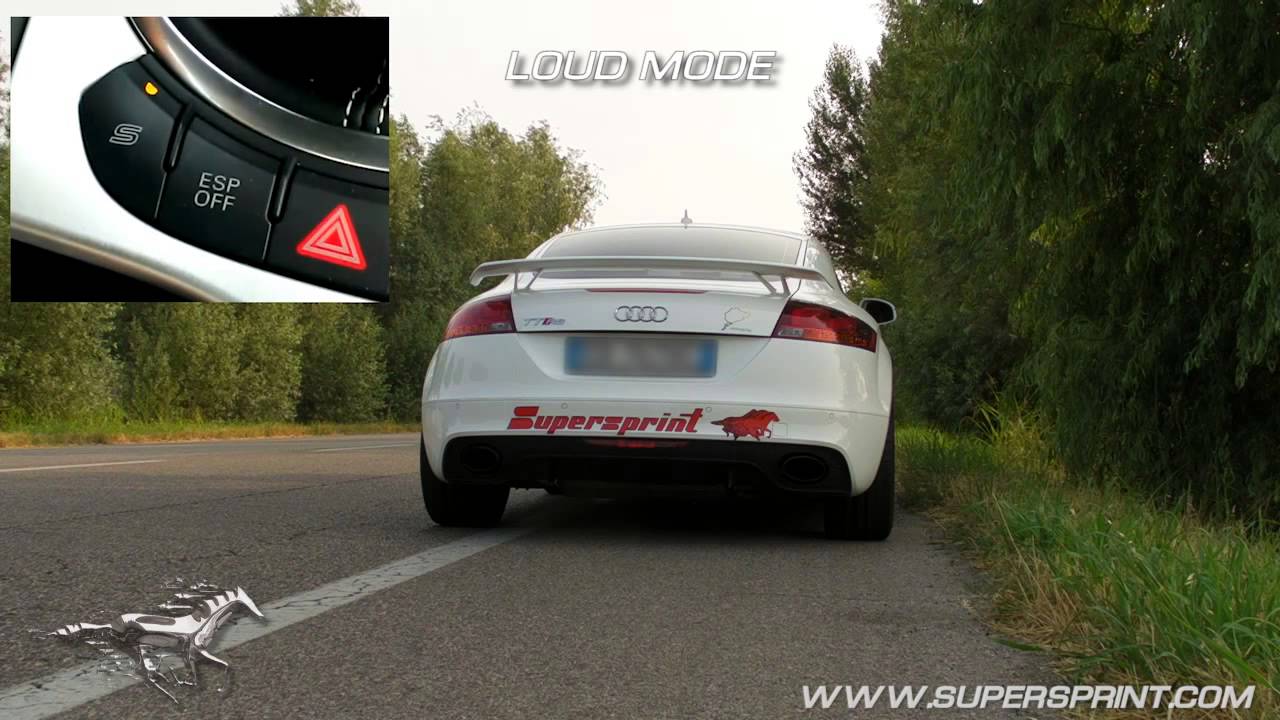 Supersprint full exhaust with valve for TT RS 2.5T - decat downpipe, centre pipe, rear exhaust