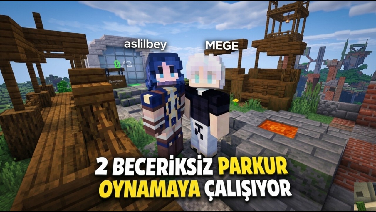 Minecraft Parkurda 2 Beceriksiz! & Aslıbey