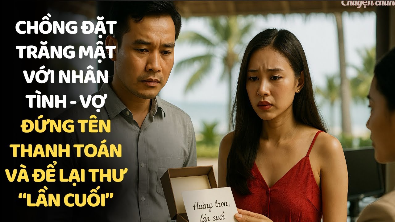 Chồng đặt trăng mật với nhân tình – Vợ đứng tên thanh toán và để lại thư “lần cuối”