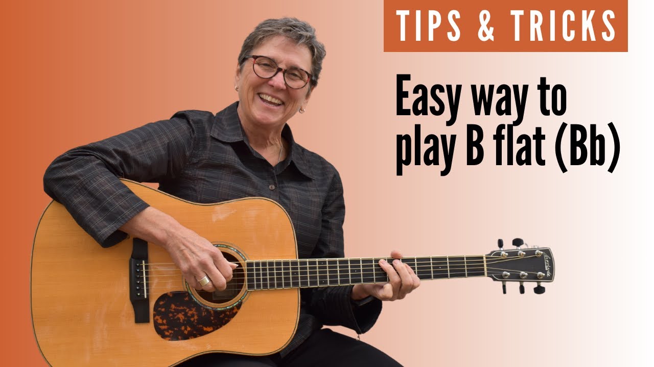 Learn an easy way to play the B flat (Bb) chord on guitar | Beginner guitar lesson