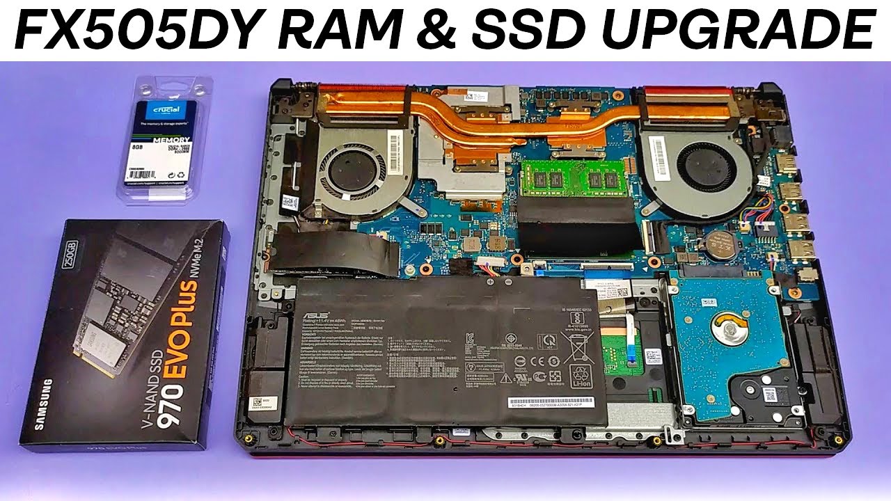 ASUS TUF FX505DY SSD UPGRADE & RAM, Windows 10 Install (Step-by-step) (HINDI) Part-1