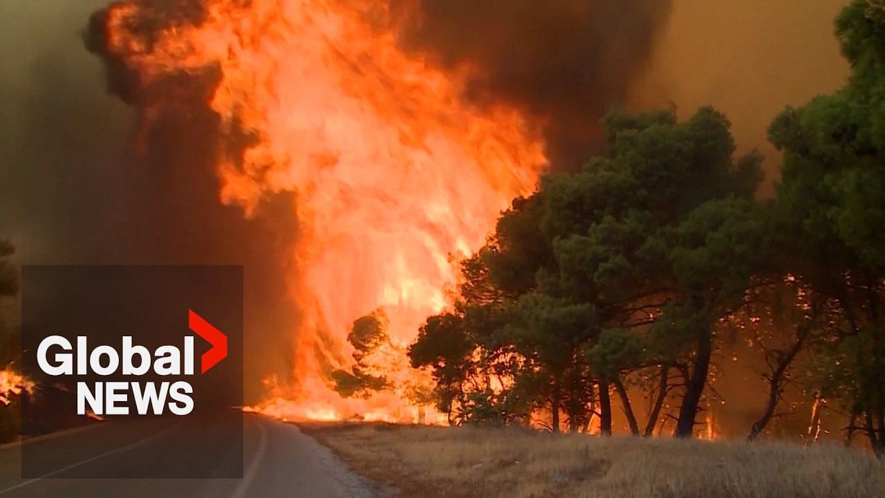 Wildfires rage across Greece, France and Spain as thousands evacuate