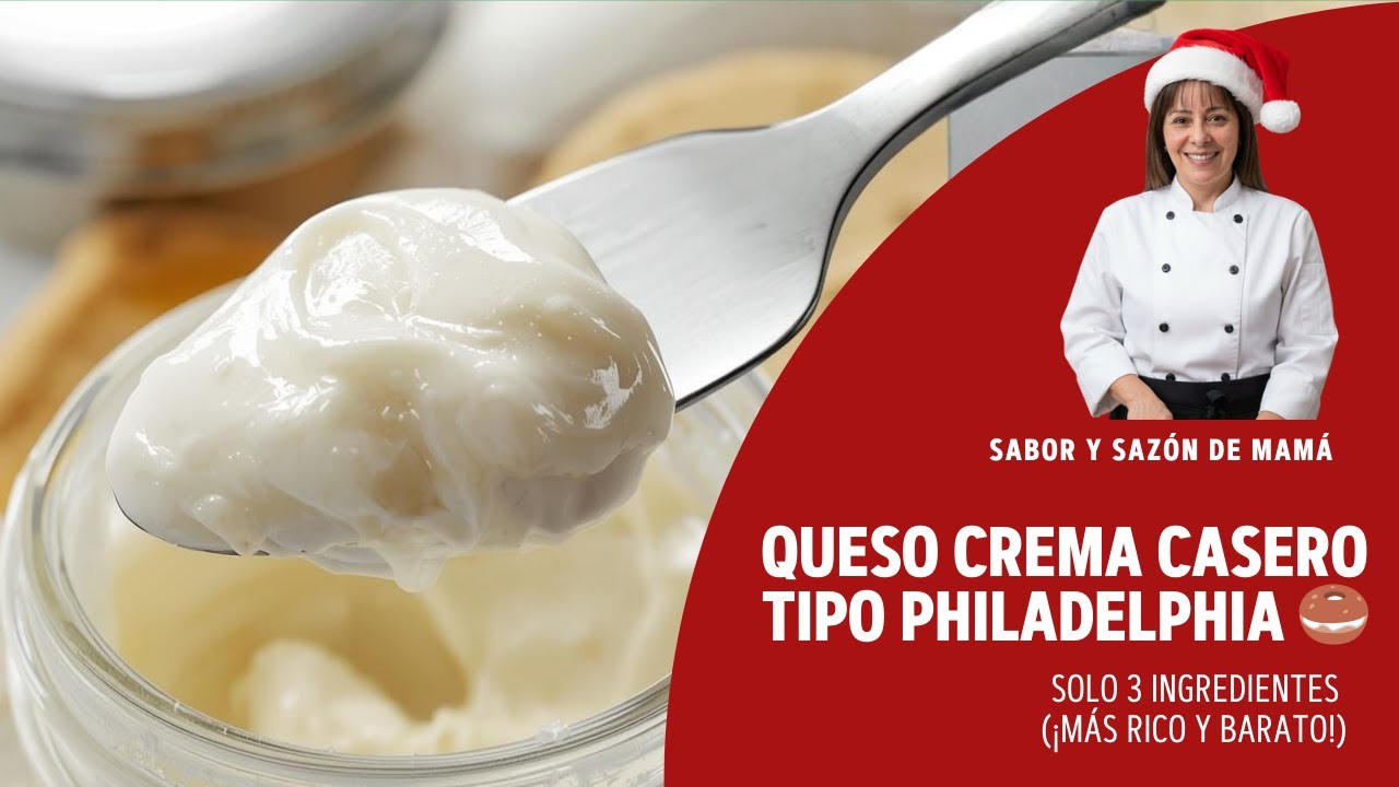 Queso Crema Casero TIPO PHILADELPHIA 🥯 | Solo 3 Ingredientes (¡Más Rico y Barato!)