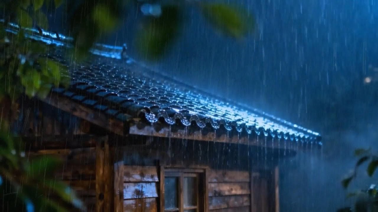 10 Hours of Heavy Rain Sounds for Deep Sleep • Rain White Noise for Sleeping & Relaxation