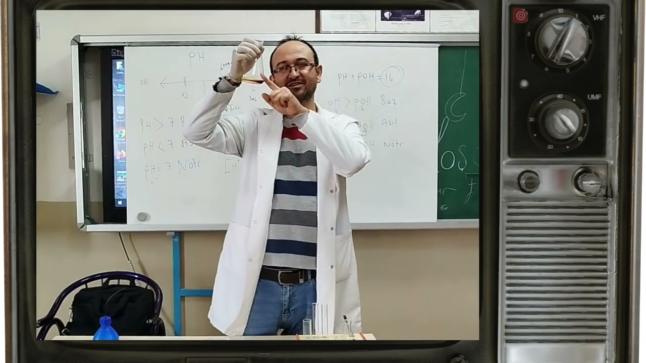 asit, baz ve turnusol kağıt renk değişimi ve  metil Oranj indikatör deneyi