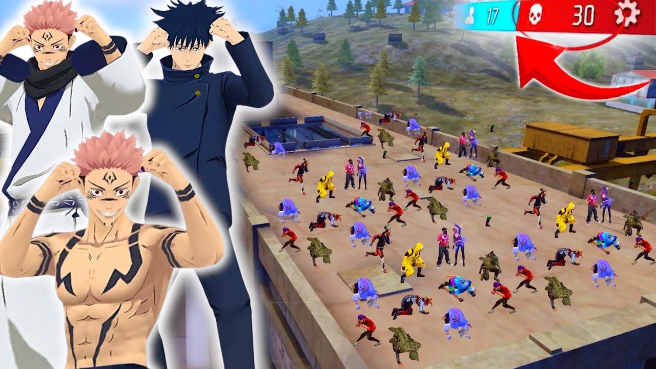 50 kills challenge Only Factory ALL Jujutsu Kaisen Bundles 😱 | Factory Fist Fight🔥Free Fire MAX