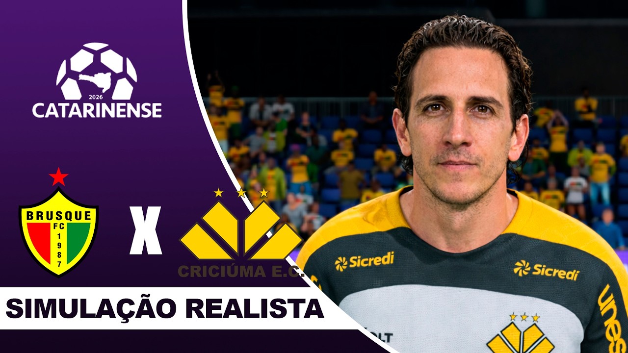 BRUSQUE X CRICIÚMA | Campeonato Catarinense 2026 SEMIFINAL | Simulação Realista