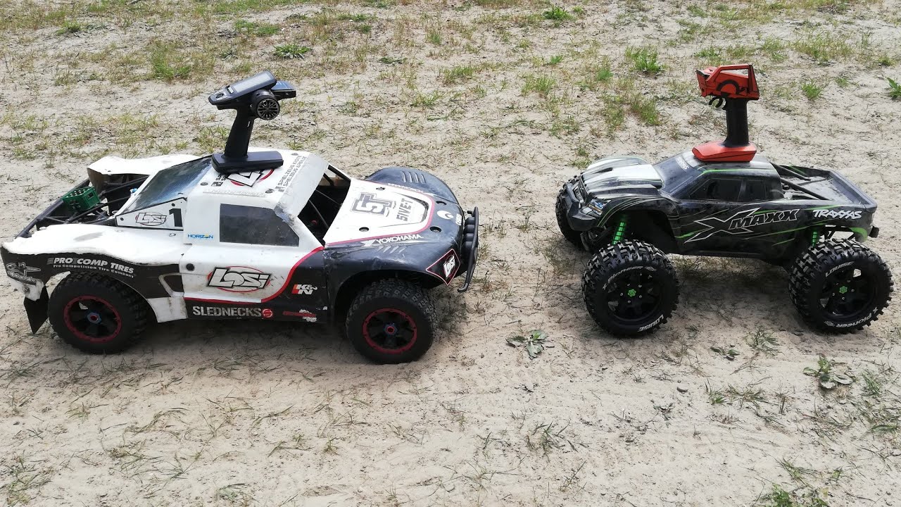 Traxxas X Maxx 8S vs. Losi 5ive T brushless 8S [deutsch/ german]