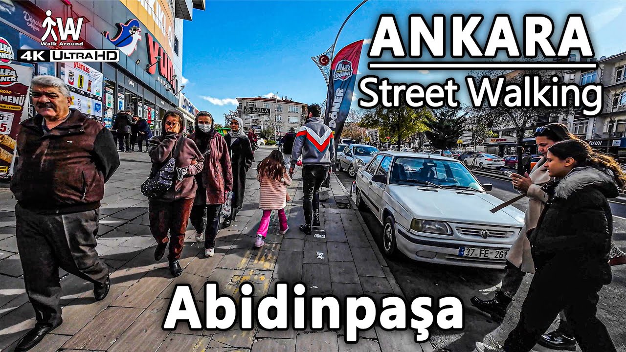 ANKARA Abidinpaşa Yürüyüş Turu | 4K Walking Along the Famous Street