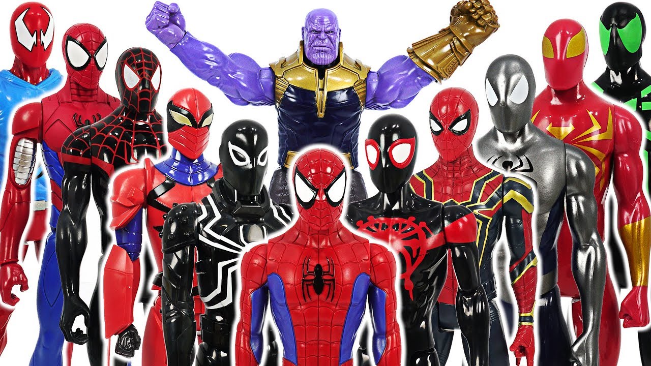 Marvel Avengers Spider-Man army VS Thanos and giant Dinosaurs army battle!! #DuDuPopTOY