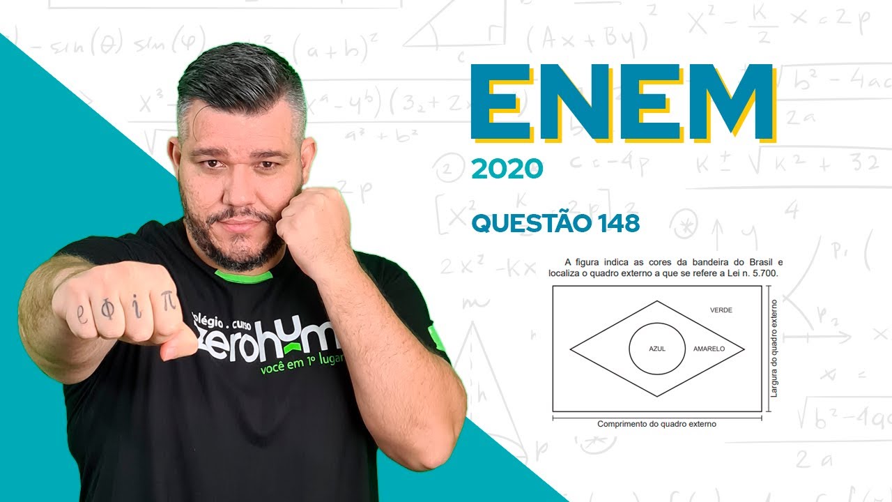 ✅ QUESTÃO 148 - ENEM 2020 Matemática: A fabricação da Bandeira Nacional deve obedecer