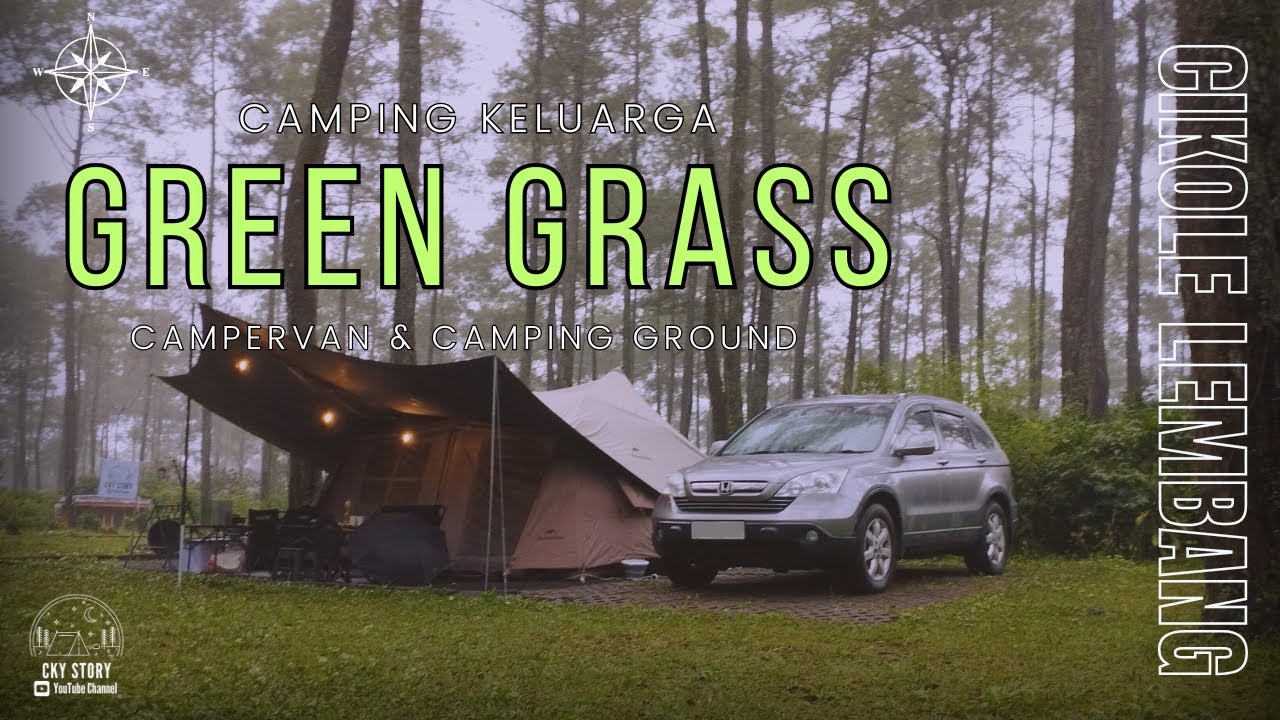 REVIEW LENGKAP! Camping Keluarga dengan view pohon pinus di Green Grass Campervan, Cikole Lembang