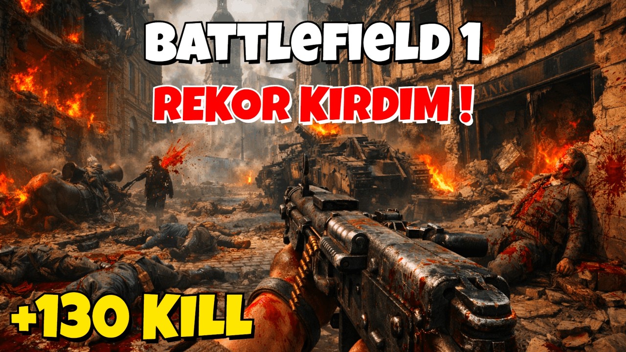 Battlefield 1 Amiens Şehri Operasyon Modu I SMG08/18 +130 KİLL