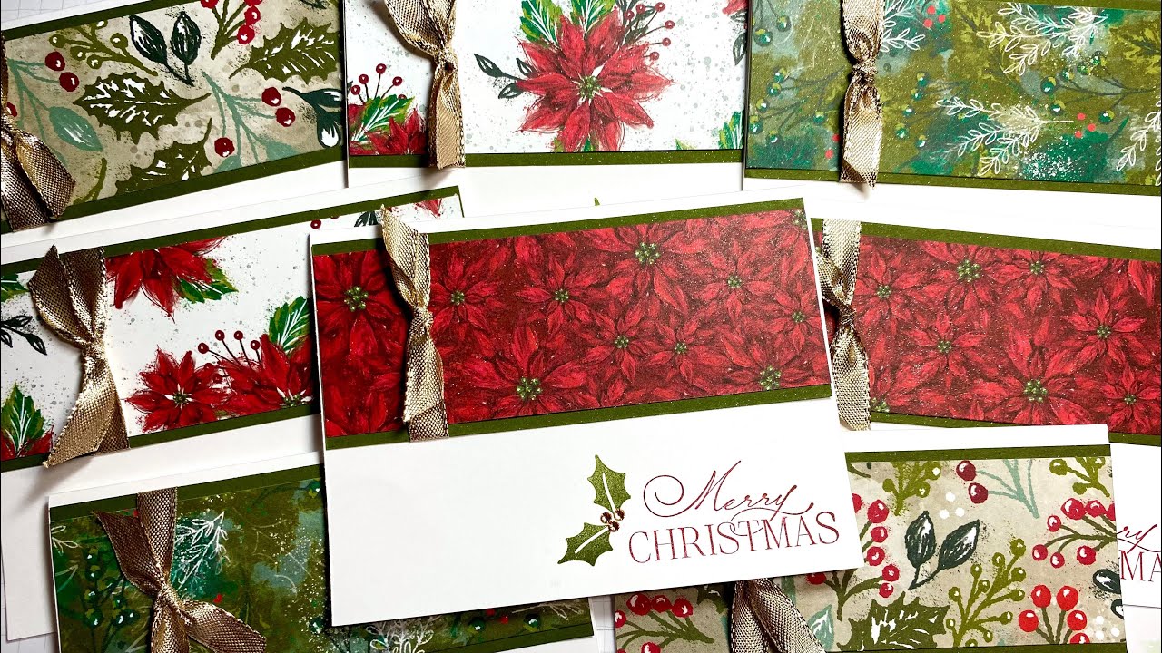 4 Quick and Easy Christmas Cards!!