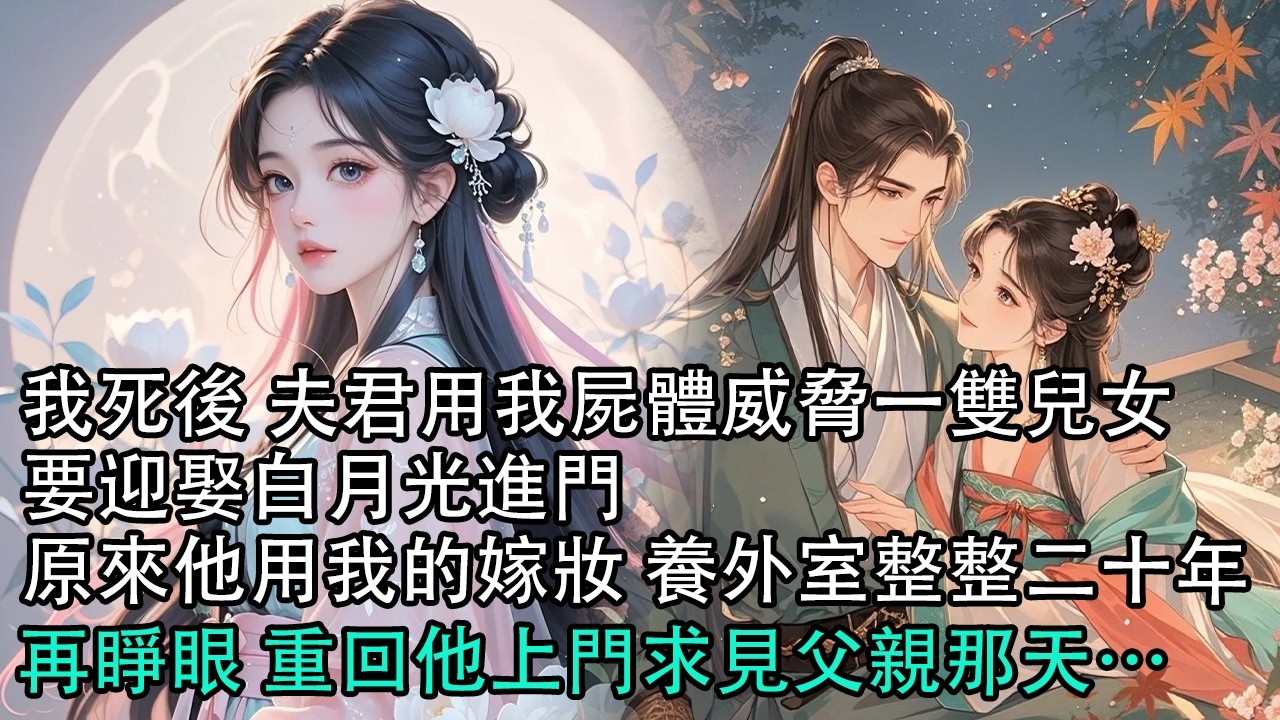 【一口氣看完】我死後 夫君用我屍體威脅一雙兒女，要迎娶白月光進門，原來他用我的嫁妝 養外室整整二十年，再睜眼 重回他上門求見父親那天…#古言 #有聲小說 #情感故事