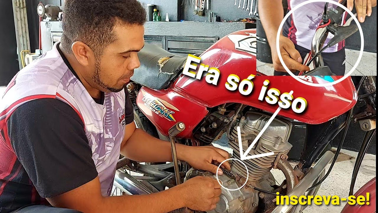 Moto sem força muitos trocam os discos e o problema esta no cabo veja