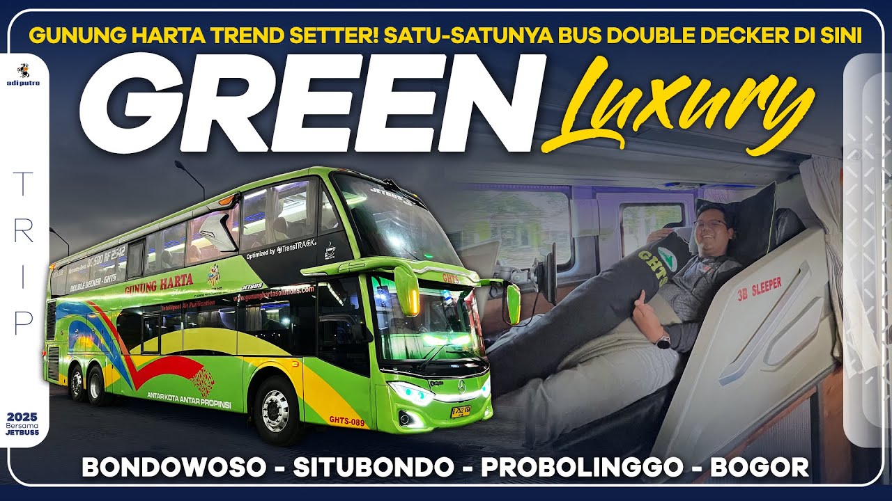 Double Decker Bus PO Gunung Harta GHTS Termewah di Trayek Bondowoso - Situbondo - Jakarta Bogor