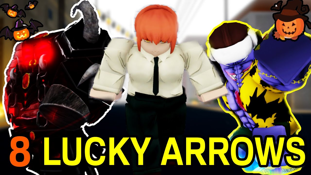 [YBA] Using 8 LUCKY ARROWS To HUNT The NEW HALLOWEEN SKINS!
