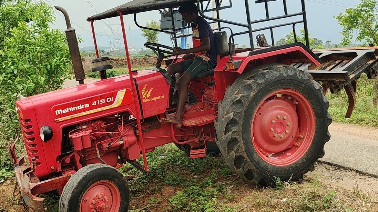 Mahindra 415 di tractor goes to 9piont spring cultivater pulling in farmland | @Mohantractorslife