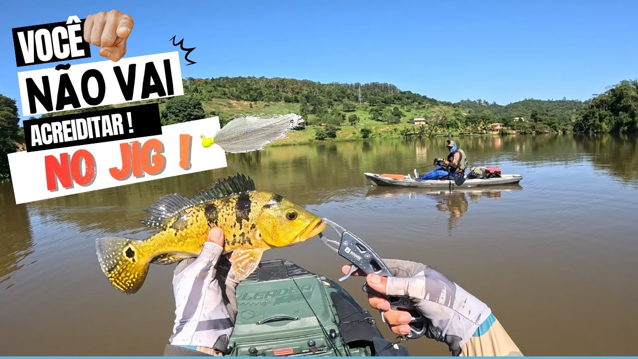 Tucunaré Amarelo no Jig! 🎣🔥Pescaria Top com os Amigos de Governador Valadares.