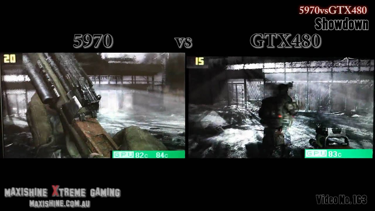 HD 5970 vs GTX 480 Metro 2033 Showdown Maxishine Video
