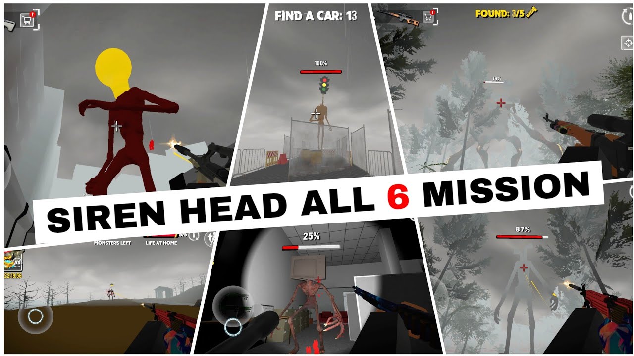 Siren Head Scary Games All 6 Mission Full Game รวมด่านทั้ง6ในเกมเปรตหัวลำโพง