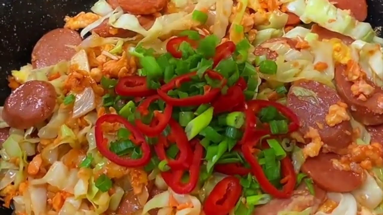Cabbage With Hotdog