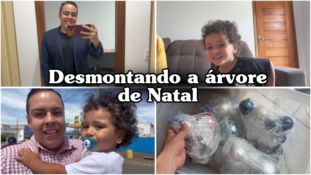 Fiz a parte mais chata do Natal, que é desmontar o pinheirinho.