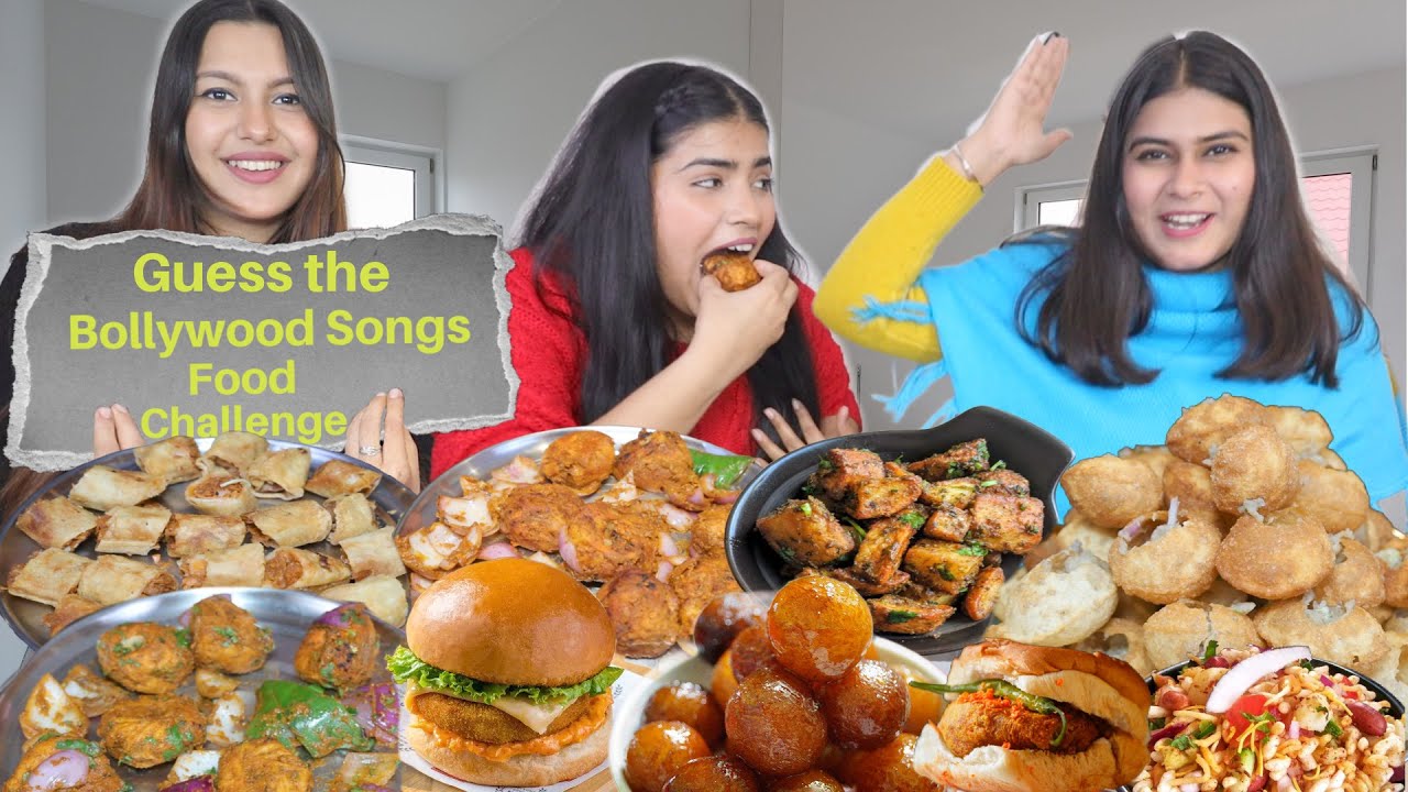 Guess The Bollywood Song and Finish the Food Challenge | Golgappa, Momos, Burger, SpringRoll, Samosa