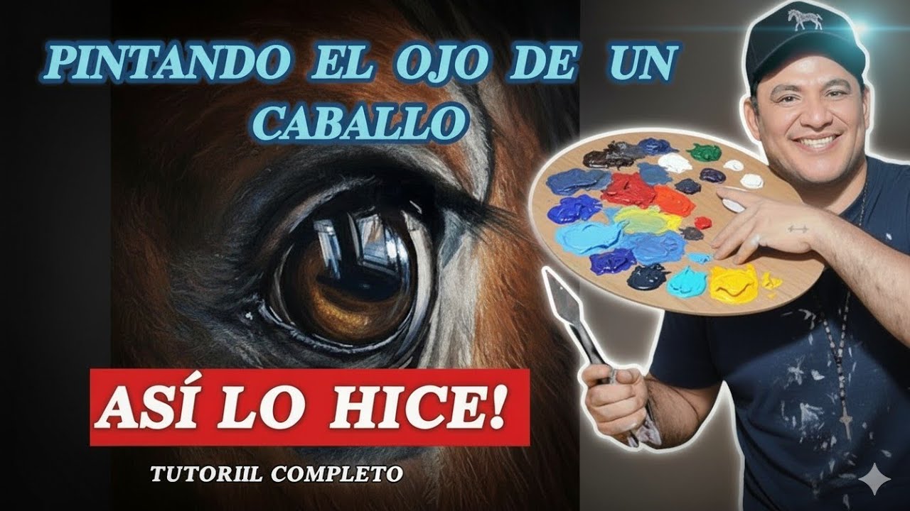 𝐂𝐎́𝐌𝐎 𝐏𝐈𝐍𝐓𝐀𝐑 𝐎𝐉𝐎𝐒 𝐃𝐄 𝐂𝐀𝐁𝐀𝐋𝐋𝐎𝐒. facil y rápido #caballos #painting #art