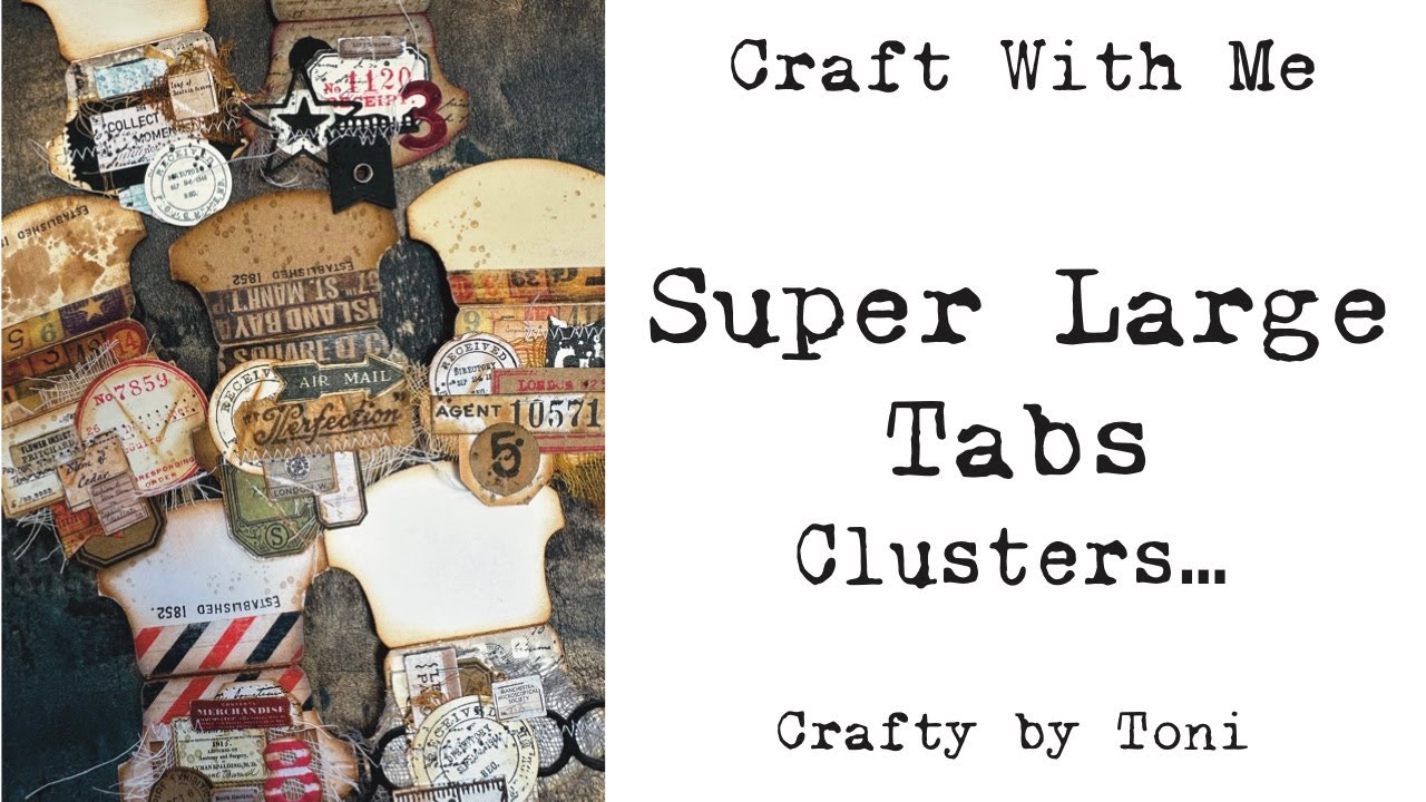 #craftwithme Super Large Tab Clusters ……………#junkjournalideas #ephemera