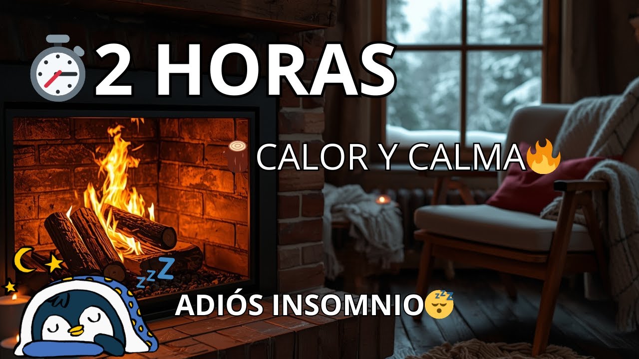 Chimenea Acogedora: Siéntete a salvo con el sonido del fuego para dormir