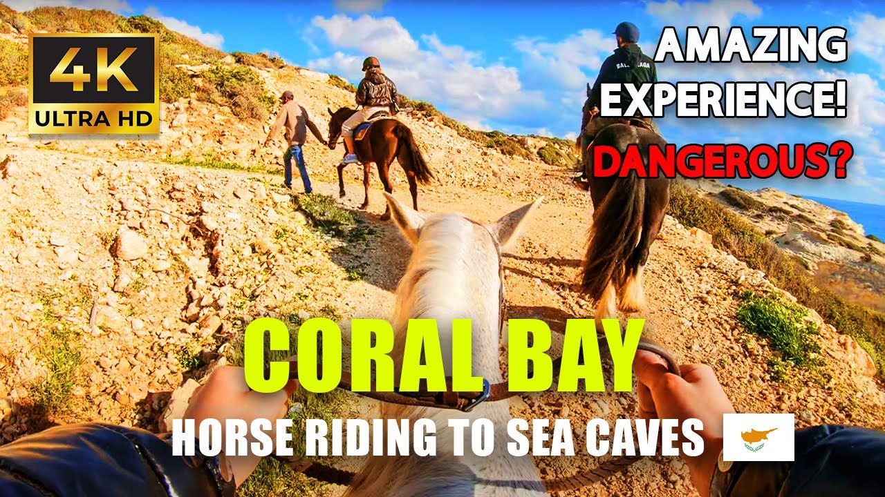 HORSE RIDING BY THE SEA IN CYPRUS! 🐴 ON TINA - YOUTUBE STAR ⭐ GEORGES RANCH CORAL BAY OUT OF SEASON