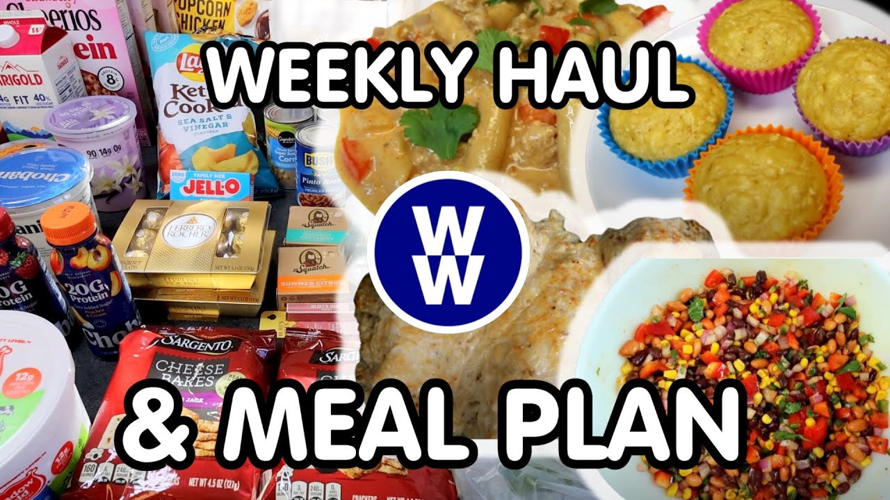 Weight Watchers WEEKLY MEAL PLAN! 😋🍴 FAMILY FRIENDLY!! and Healthy Grocery Haul🛒 WW Points Included!