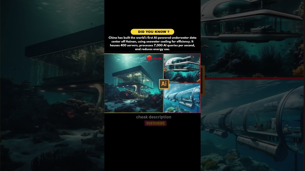 World's First Underwater AI Data Center in China! 🤯🌊 #didyouknow #shorts #china #technology #facts .