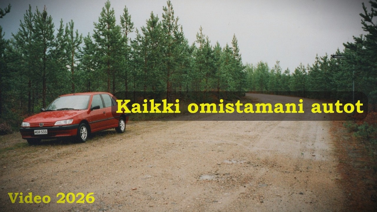 Autoni eri vuosilta