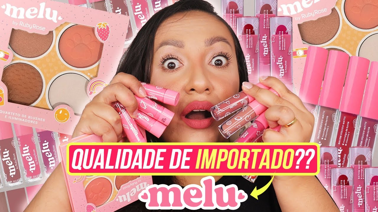Testei MAIS Novidades MELU Ruby Rose | Paleta, Glosses, Batons Bala e Batons Líquidos Mattes!
