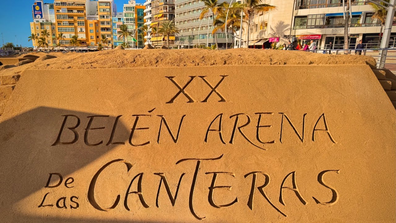 WalkZen Sand Nativity Las Canteras Beach Gran Canaria Sunset Walking Tour 4K 60fp 🚶‍♀️🌿