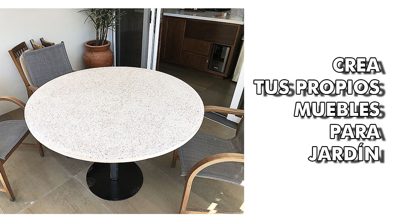 Haciendo una mesa circular de terrazzo DIY