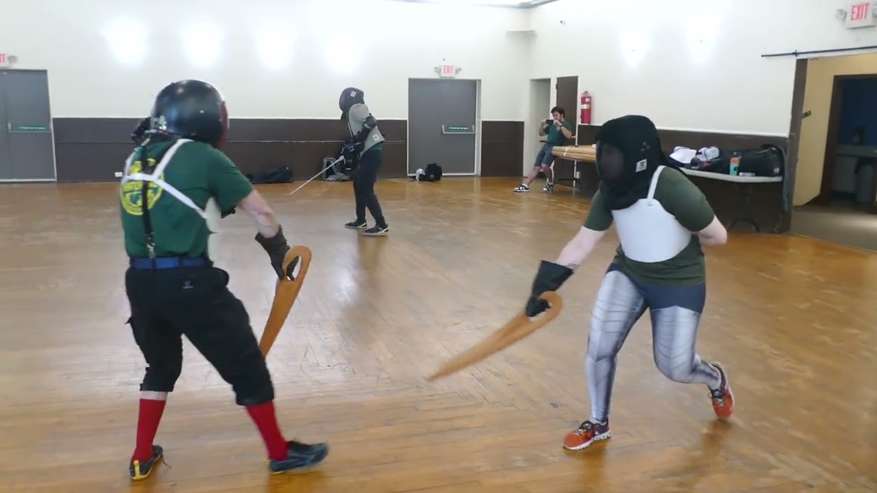 Leather dusack sparring
