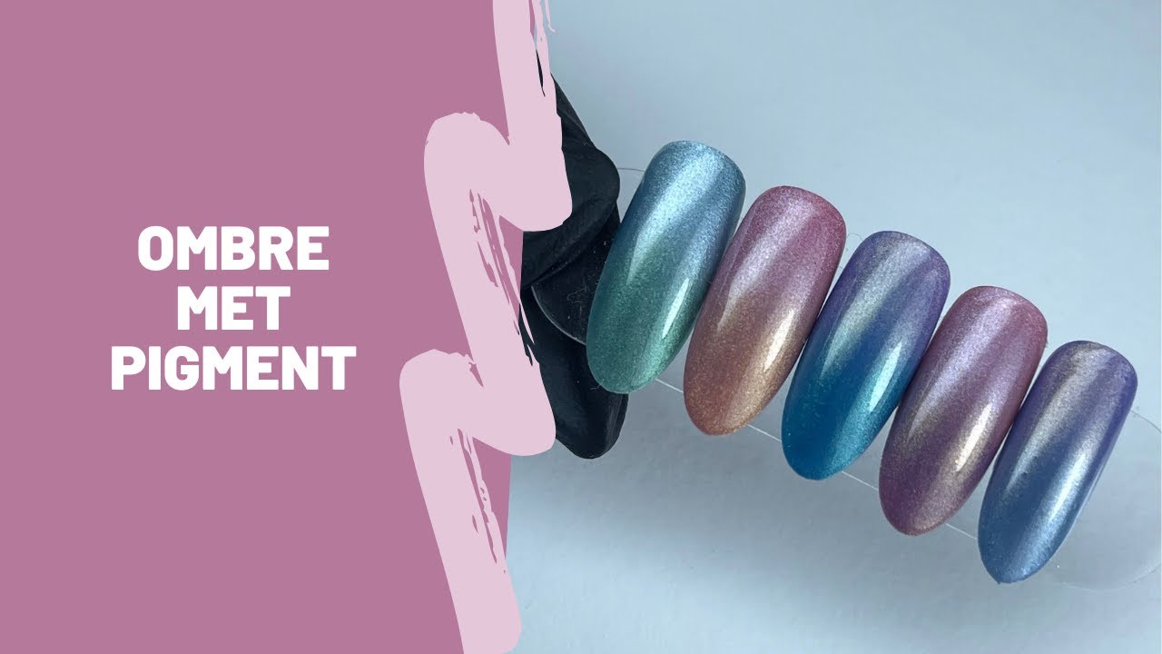 Ombre met pigment poeder