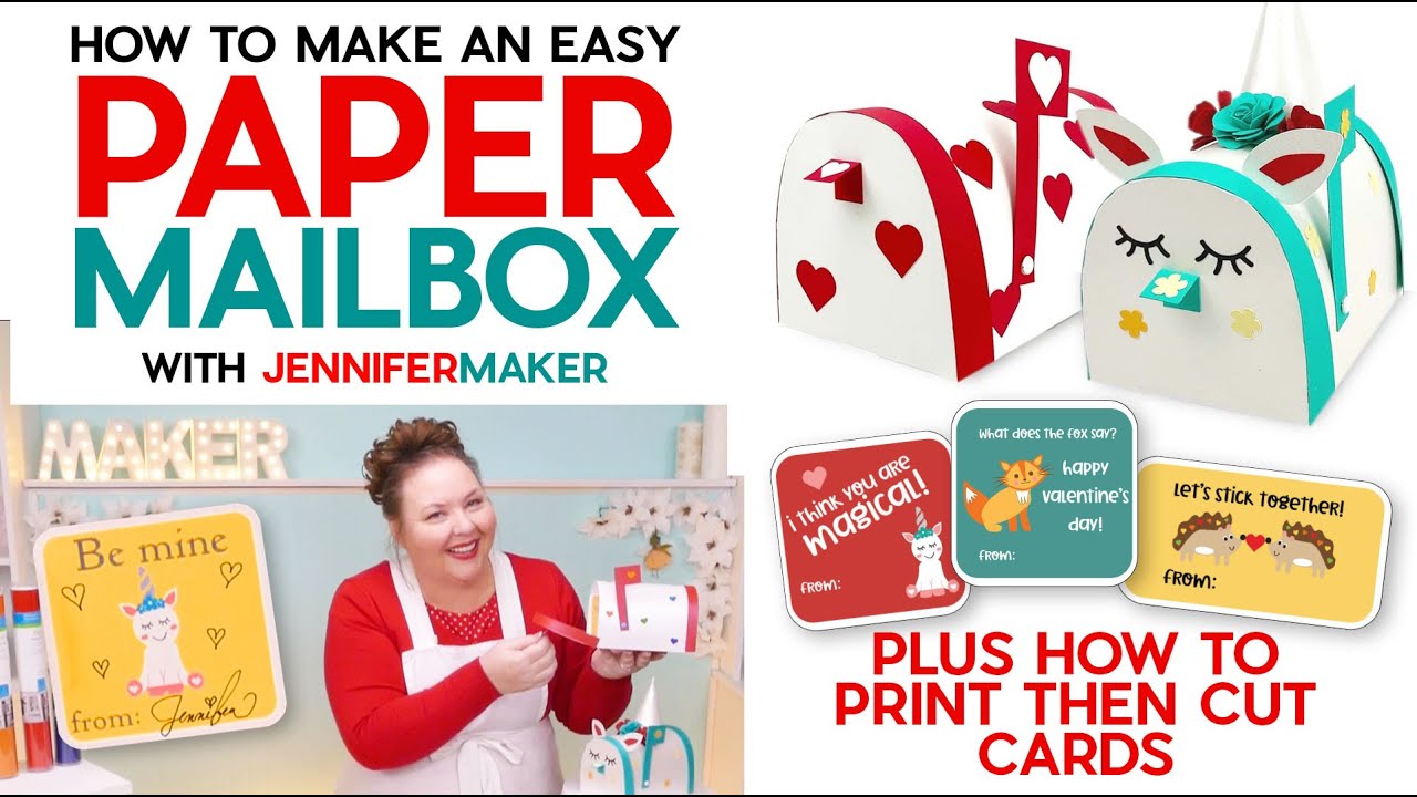 Paper Mailbox + How to Make Print Then Cut Cards!