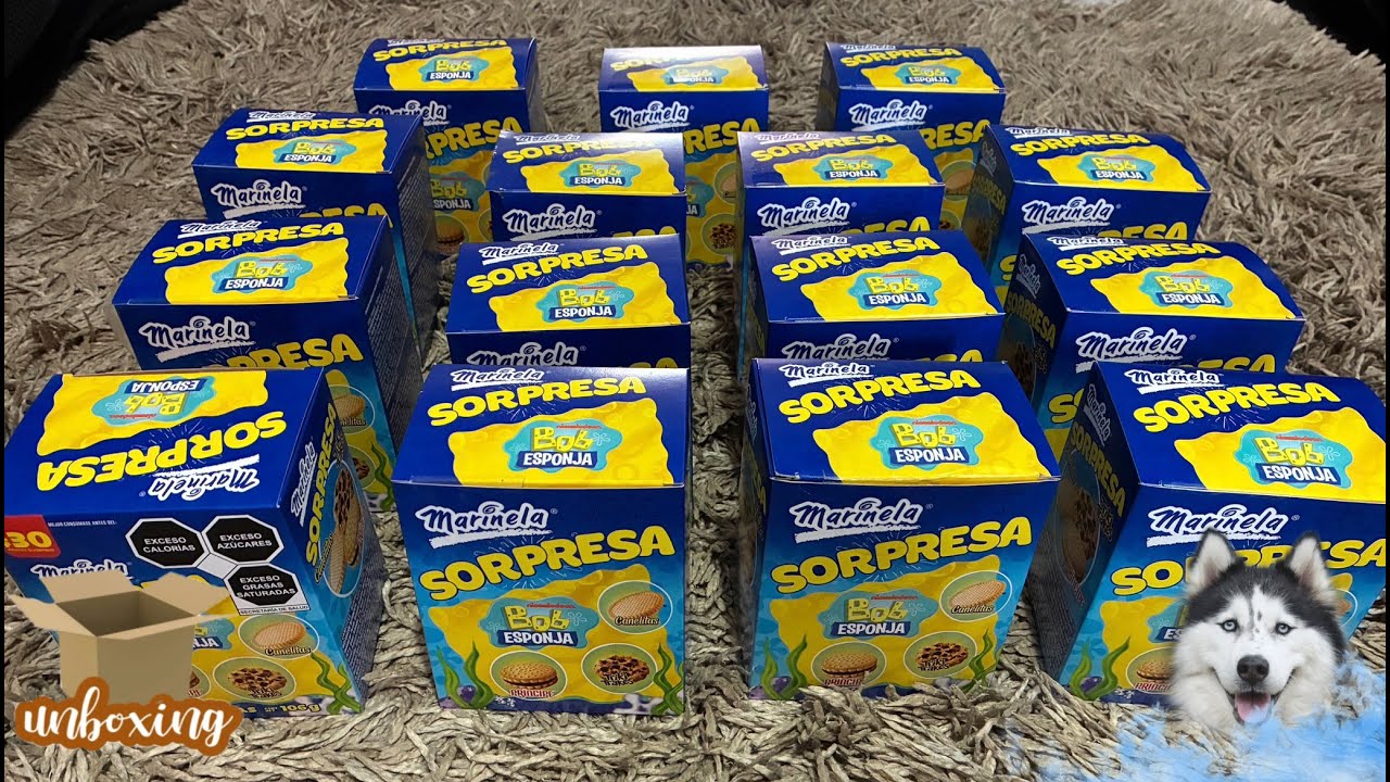 Otras 15 cajas Marinela Sorpresa Bob Esponja en busca de Calamardo para Completar la Colección 🥵