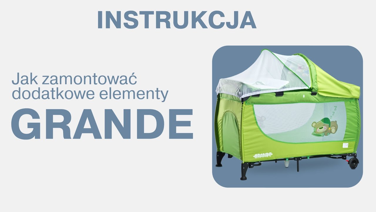Łóżeczka turystyczne CARETERO Grande Medio - montaż elementów dodatkowych