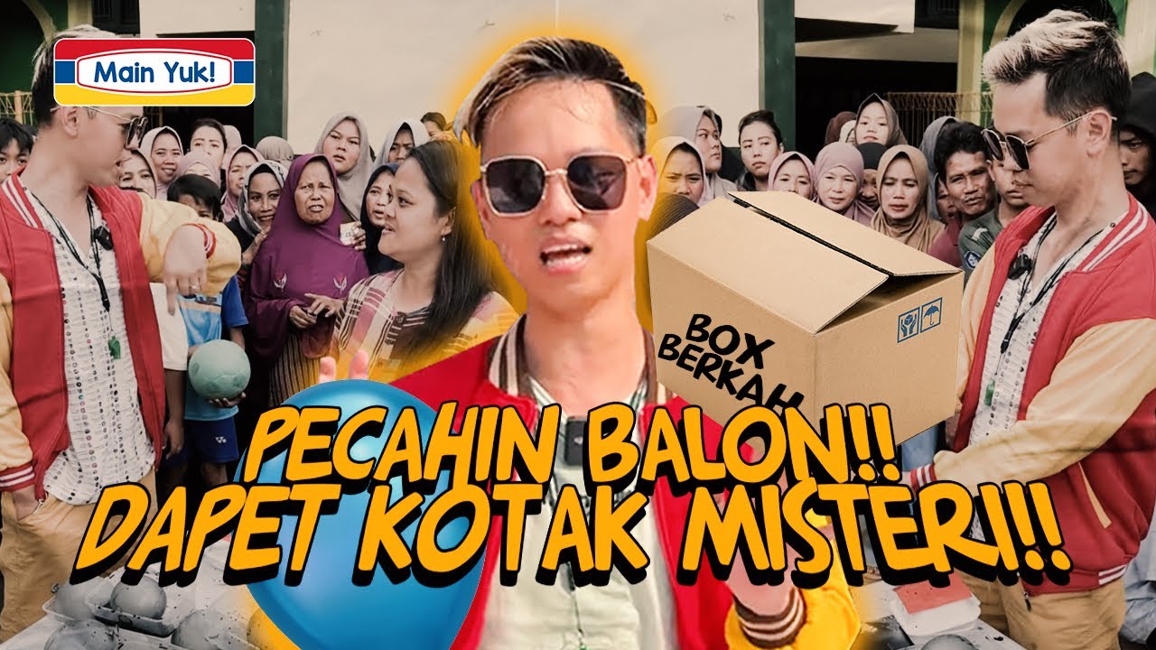 PECAHIN BALON DAPET KOTAK MISTERI! Emak2 Heboh banget pada bingung mau milih mana😄 #games #lomba