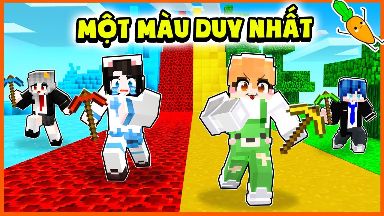 Kamui Thử Thách SINH TỒN Nhưng Chỉ Được Chạm Vào MỘT MÀU Duy Nhất Trong Minecraft
